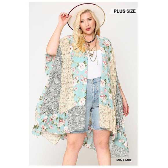 Tops - Boho Floral Gypsy Hippie Kimono Duster Cardigan